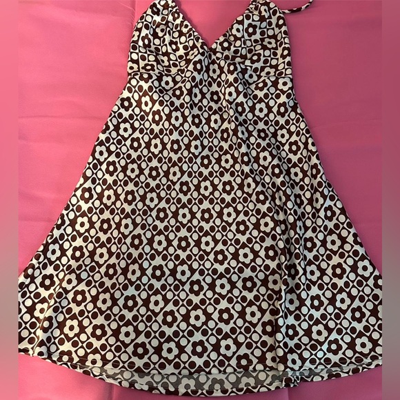 Garage Dresses & Skirts - NWT Garage Fit and Flare Halter Dress Brien and White Print Size Small